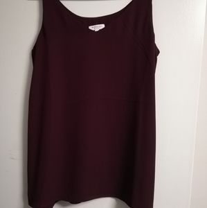 2/25 Sleeveless blouse, burgundy